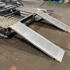 aluminium trailer ramps attached