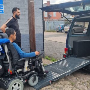 van ramp in use
