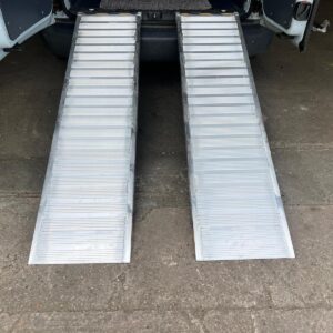 Heavy duty trailer ramps within construction