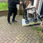 Safe and compliant custom access ramp fitted to a residential property.