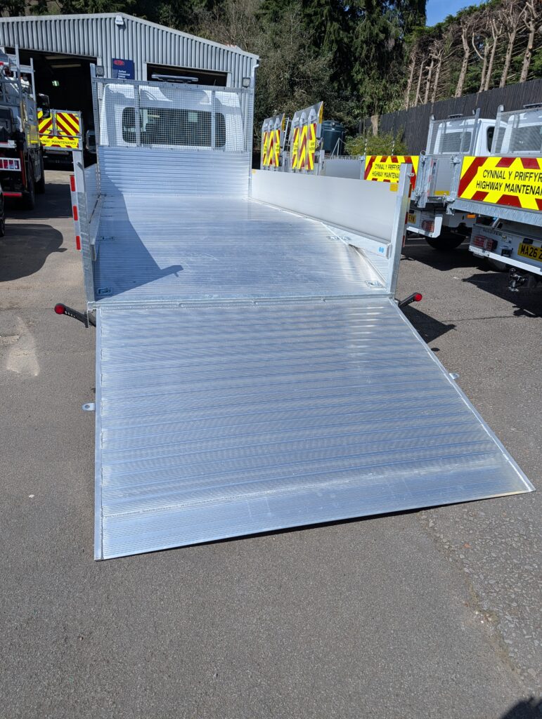 Custom metal extra large vehical access ramps designed to improve logistics and delivery efficiency.