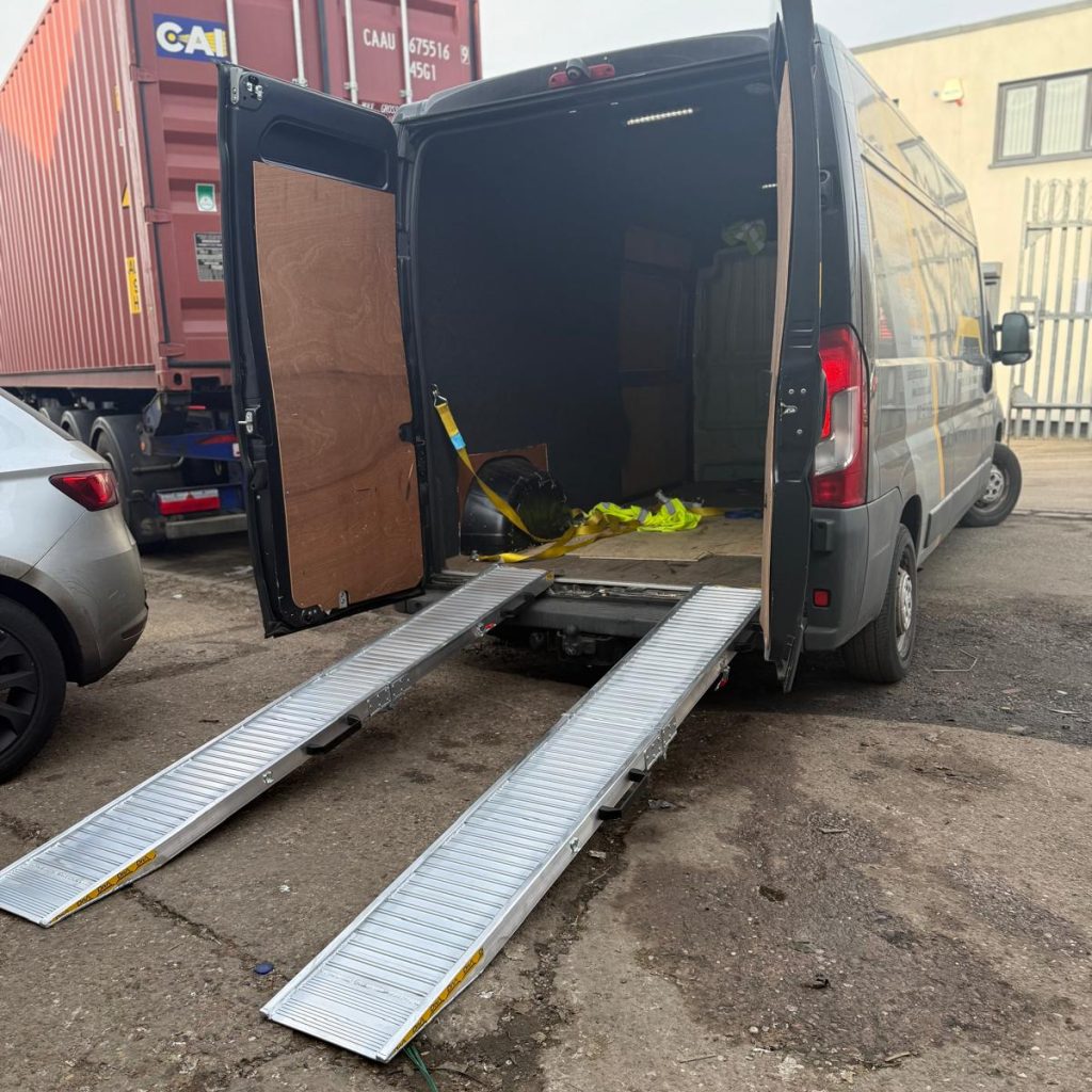 Trailer Ramp attached to van